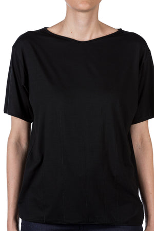 schwarzes Tencel T-shirt, black Tencel Tee, T-shirt, black, schwarz, Lyocell