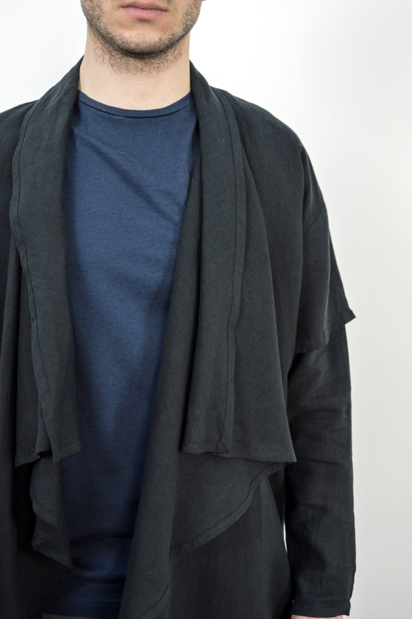 Lou Linen Cardigan Dark