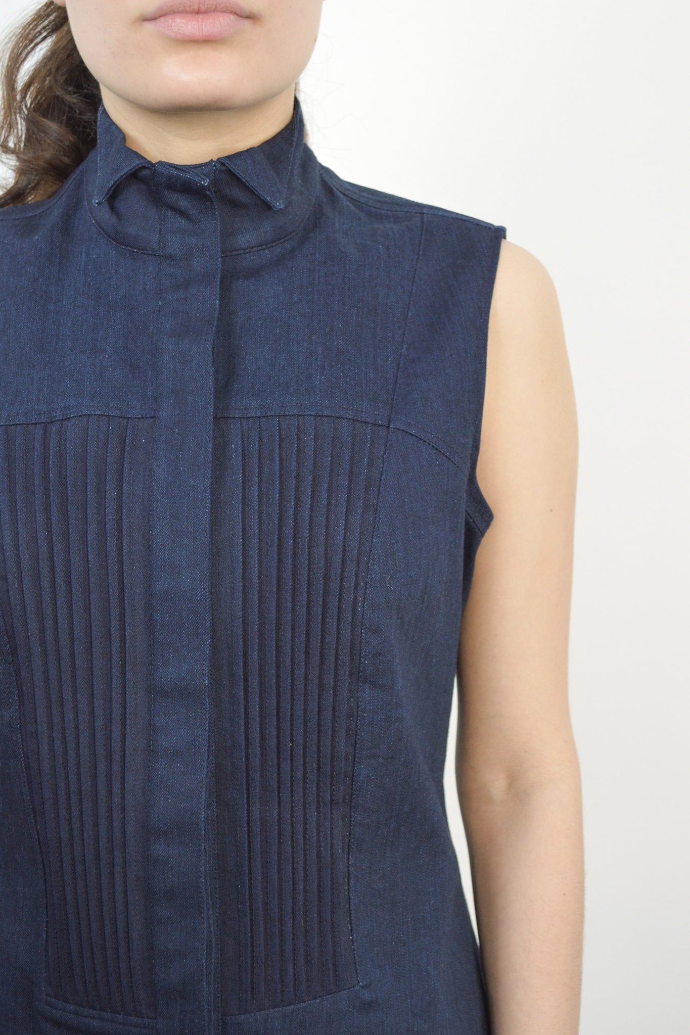 Deniz Denim Shirt Sleeveless