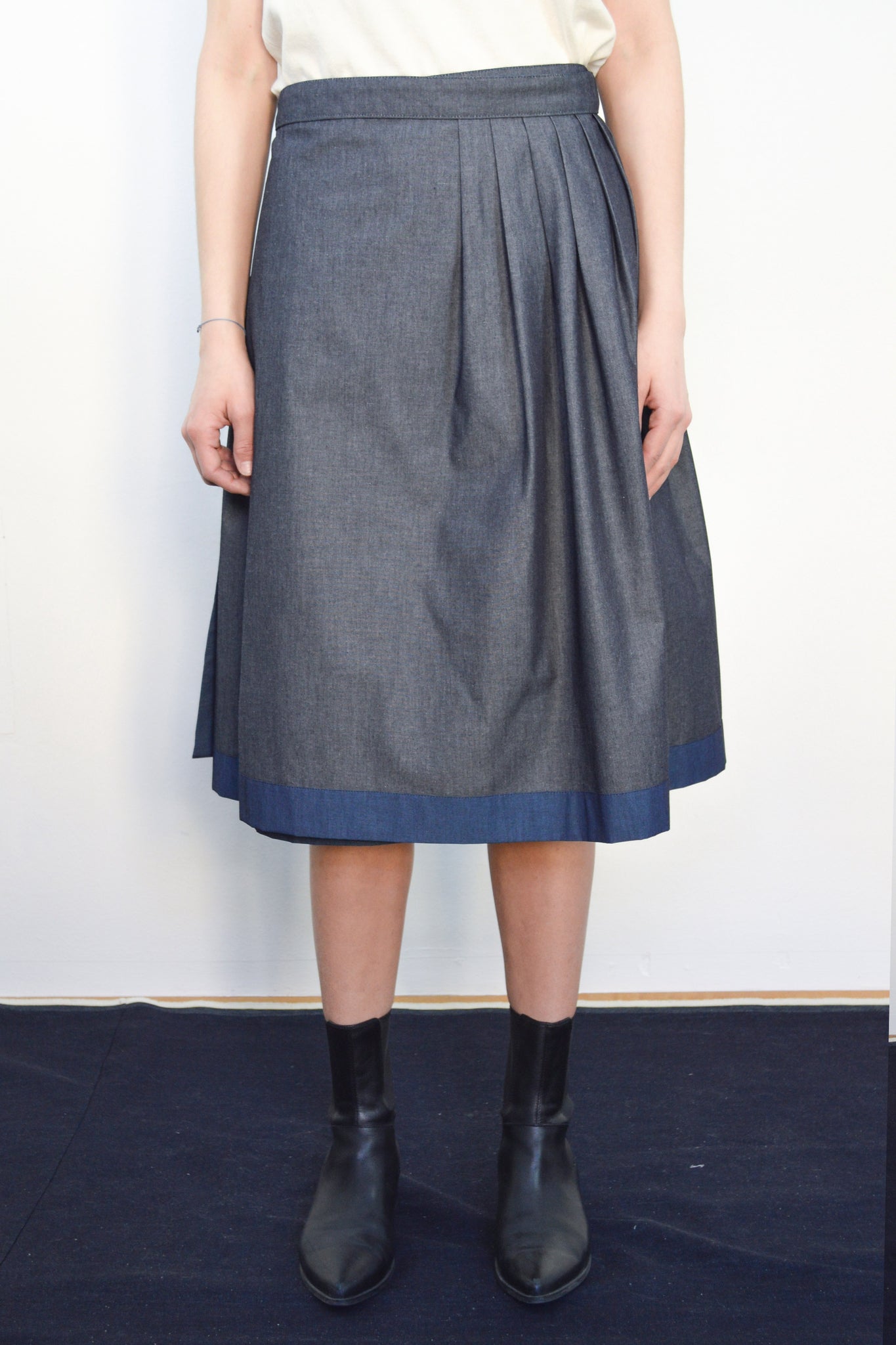 Yoko Skirt reversible blue-grey